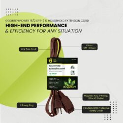 EXT.CORD-16/2- BROWN - 6 FT - Image 3