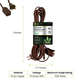 EXT.CORD-16/2- BROWN - 9 FT - Image 3