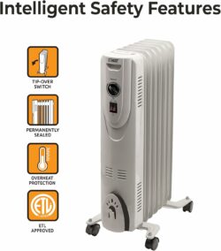 HEATER-RADIATOR OIL FILLED 1500W - 3 CONTROL SETTINGS - Image 3