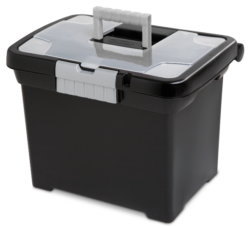 STORAGE FILEBOX-PORTABLE BLACK - Image 1