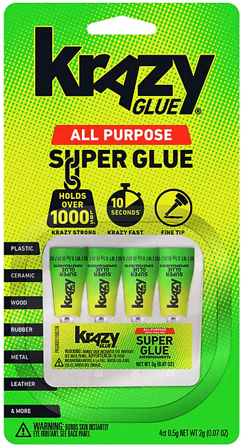 KRAZY GLUE-ALL PURPOSE SINGLES 4pk - Lee Distributors