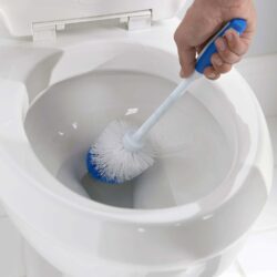 BOWL BRUSH AND CADDY ROUND-WHITE - Image 3