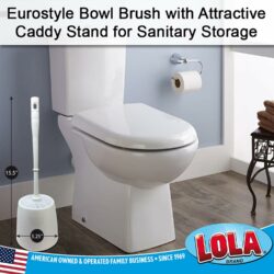 BOWL BRUSH AND CADDY ROUND-WHITE - Image 4