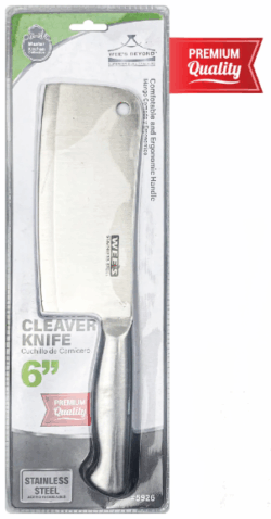 KNIFE-FULL HD STAINLESS HANDLE 6" CLEAVER