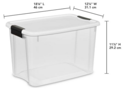 STORAGE-w-BLACK LATCH TOP- 30 QT - Image 2