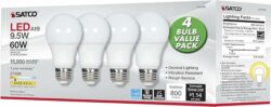 LED-9 WATT(60) 4 PACK 27K WARM WHIT - Image 3