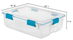 STORAGE-LATCH-CLEARw/GASKET- 37 QT - Image 2