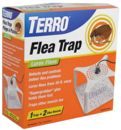 TERRO FLEA TRAP - REFILLABLE W/ 2 GLUE BOARDS
