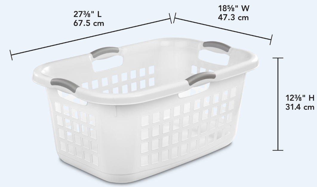 LAUNDRY BASKET2 BUSHEL ULTRA WHITE Lee Distributors