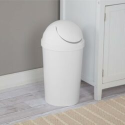 WASTE/COV-12qt-ROUND-SWING TOP WHITE - Image 4