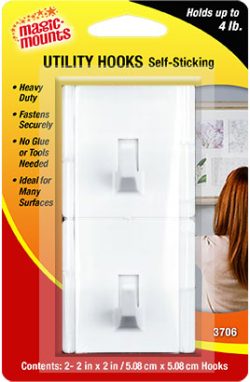 MAGIC MOUNT-UTILITY HOOK- PEEL&STICK