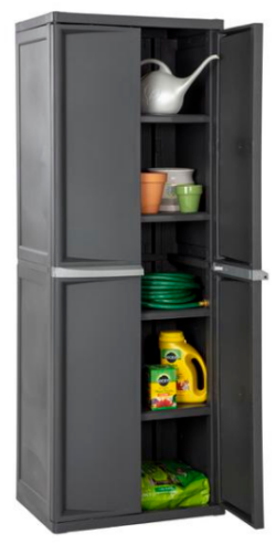 CABINET WITH 4 ADJ. SHELVES & DOORS - Image 4