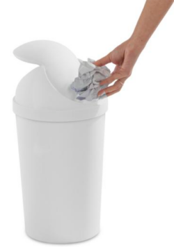 WASTE/COV-12qt-ROUND-SWING TOP WHITE - Image 3