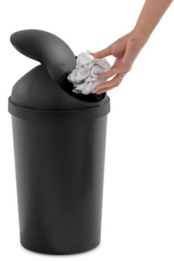 WASTE/COV-12qt-ROUND-SWING TOP BLACK - Image 3