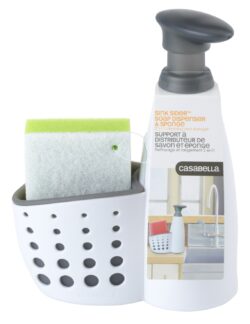 SINK SIDER SOAP DISP & SPONGE CADDY - GREY - Image 3