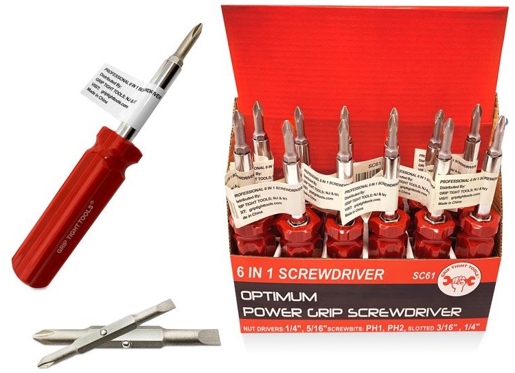 SCREWDRIVER6 IN 1 ( IN DISPLAY BOX ) Lee Distributors