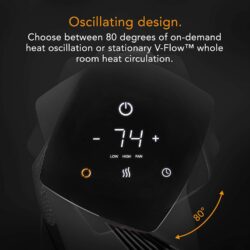 HEATER -TOWER, WHOLE ROOM- OSC 17.8" H - 2 SETTING LOW/HIGH - Image 4