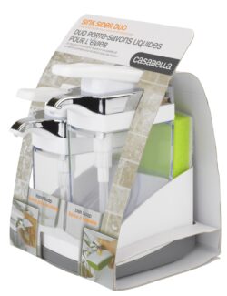 SINK SIDER DUO w/SPONGE HOLDER WHITE/CHROME - Image 5