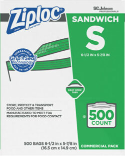 ZIPLOC-SANDWICH BAG - 500 ct