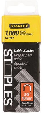 12.7mm Standard Heavy Duty Staples 1000 Pack Stanley Sharpshooter TRA708 1/2" 