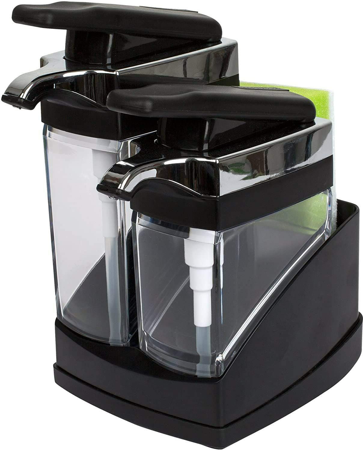SINK SIDER DUO w/SPONGE HOLDER BLACK/CHROME - Lee Distributors