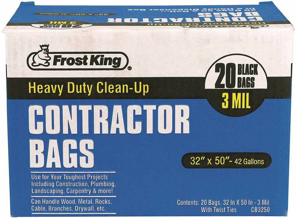 Heavy-duty Contractor Flap-tie Trash Bags - 45 Gallon/24ct - Up