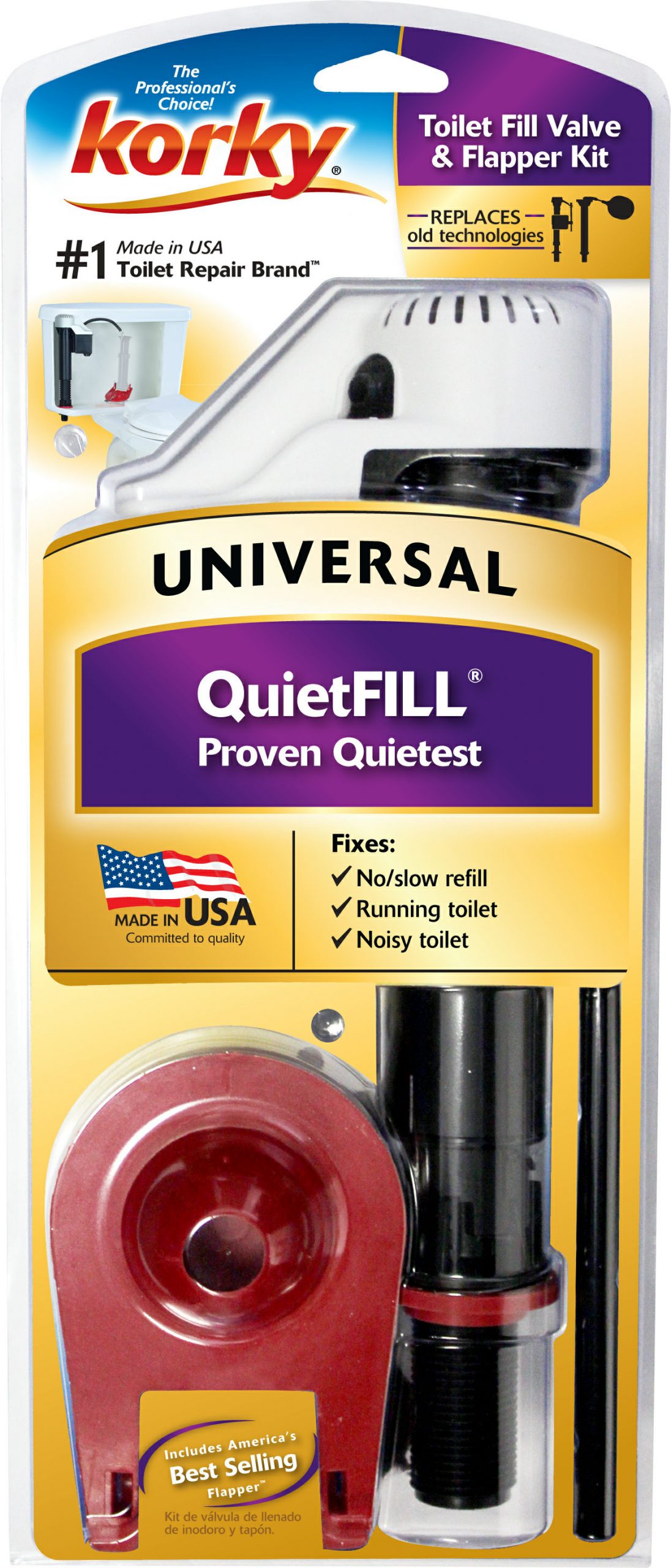 KORKYQUIET FILL FOR VALVE& FLAPPER Lee Distributors