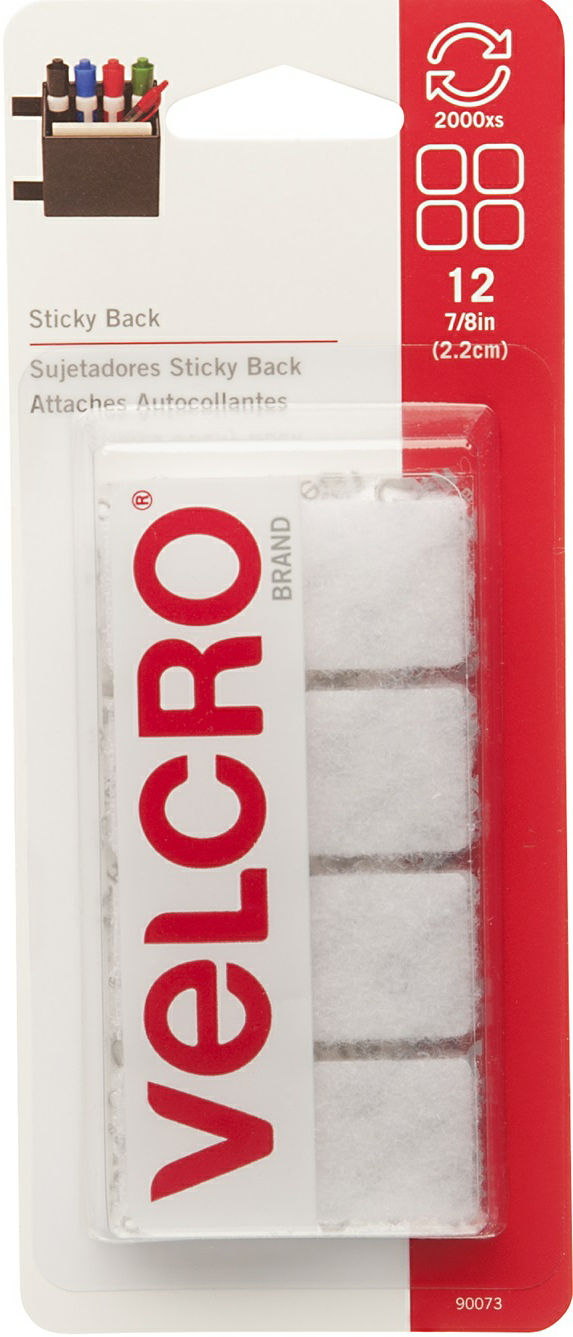 VELCROSQUARES7/8" CD/12 WHITE Lee Distributors