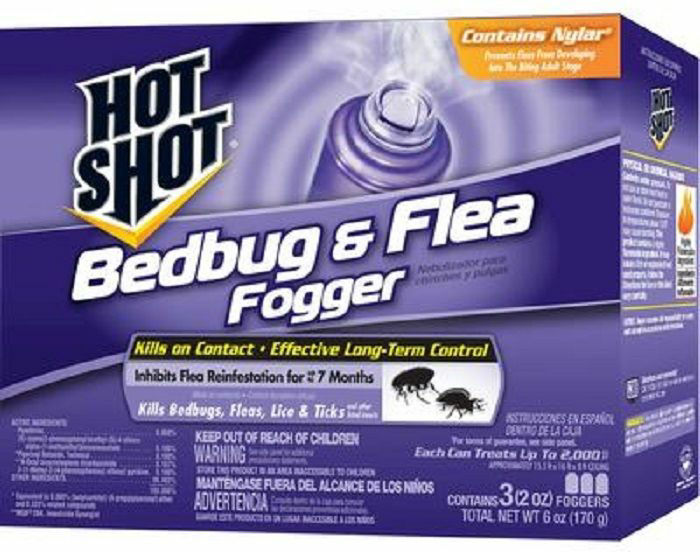 HOT SHOT BED BUG/FLEA FOGGER 2 oz 3pk Lee Distributors
