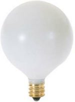 G16 1/2-GLOBE-CAND BASE-WHITE 25 watt
