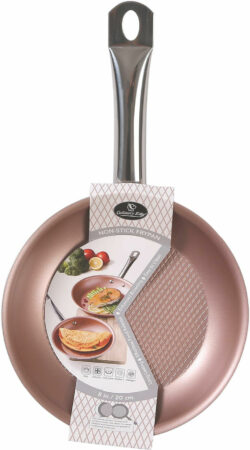 FRYPAN-DIAMOND TEXT-ROSE GOLD- 8"