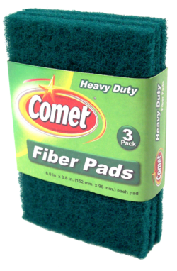 SCRUBING SCOURING "COMET" 3pk FIBER PADS - HEAVY DUTY