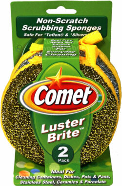 SCRUB SPONGE-LUSTR BRITE"COMET" 2pk