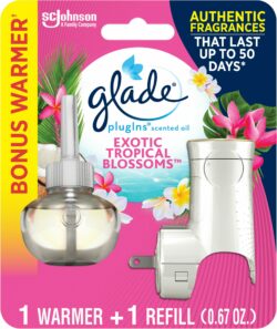 GLADE PLUGIN OIL -STARTER KIT TROPICAL BLOSSOM
