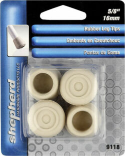 LEG TIP-RUBBERS-WHITE #3 - 5/8"