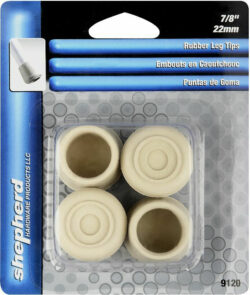 LEG TIP-RUBBERS-WHITE #5 - 7/8"