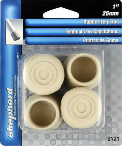 LEG TIP-RUBBERS-WHITE #6 - 1" - Image 1