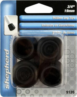 LEG TIP-RUBBERS-BLACK #4 - 3/4"