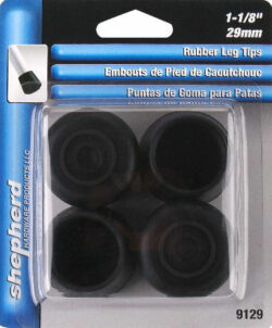 LEG TIP-RUBBERS-BLACK #7 - 1-1/8"