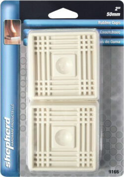 LEG CUP-RUBBER-SQUARE-OFF WHIT 2"