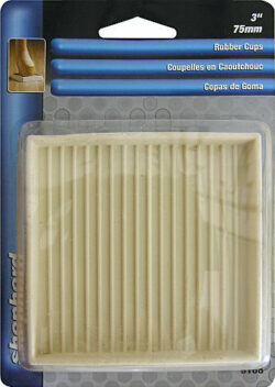 LEG CUP-RUBBER-SQUARE-OFF WHIT 3"