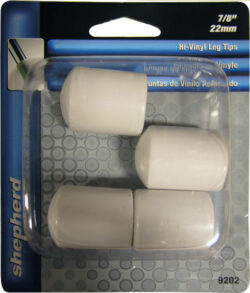 LEG TIP-HI-VINYL-WHITE 7/8"