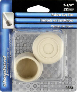 LEG TIP-RUBBERS-WHITE #8 - 1-1/4"