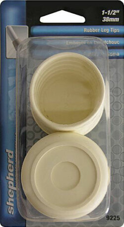 LEG TIP-RUBBERS-WHITE #9 - 1-1/2"