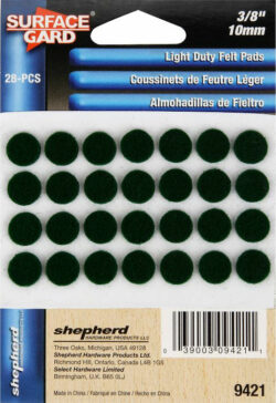 FELT GARD PADS-LT. 3/8" GREEN DOTS - Image 1