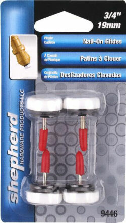 GLIDE/NAIL-ON/PLAST-w-CUSHION #2 - 3/4"