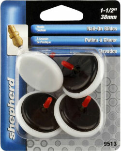 GLIDE/NAIL-ON/PLAST-w-CUSHION #5 - 1-1/2"