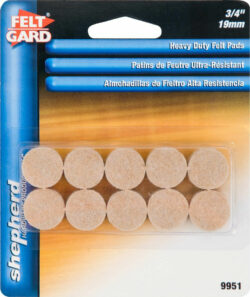FELT GARD PADS-H.D.LIGHT BROWN #1 - 3/4" - Image 1