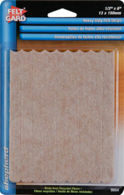 FELT GARD STRIPS-H.D.-6x1/2"- LIGHT BROWN