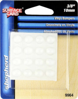 BUMPERS-FLAT-ROUND-CLEAR 3/8"